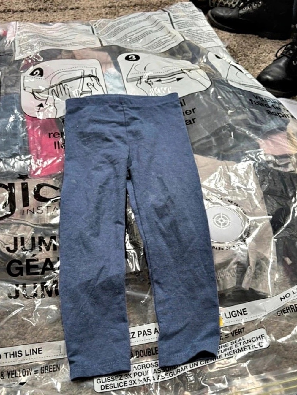 Cat & Jack Girls Blue Leggings Size 3T Like New